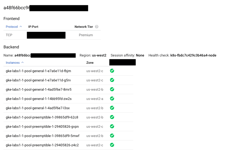 One of our load balancers showing all nodes as green, even the ones with no Traefik pods running...