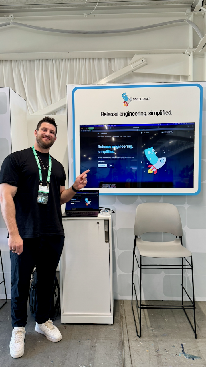 The GoReleaser booth